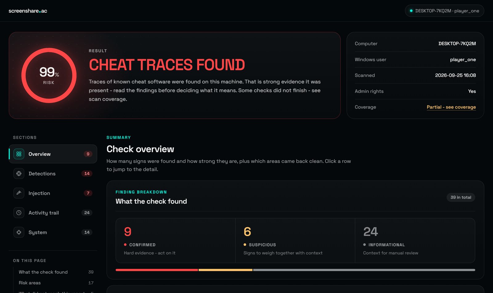 DMA cheats: how to check a player for them | screenshare.ac